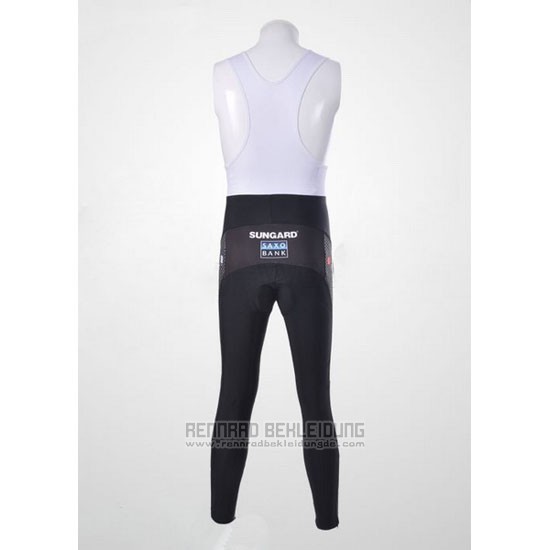 2011 Fahrradbekleidung Saxo Bank Hellblau Trikot Langarm und Tragerhose
